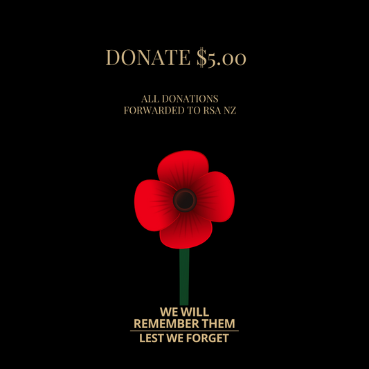 Anzac - We Will Not Forget Them, Lest We Forget - DONATION - $5.00