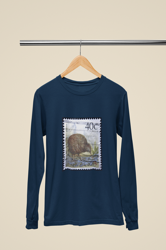 40c Kiwi Stamp  - Long Sleeve Tee