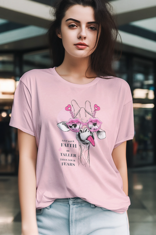 Pink T-Shirt Day - Let Your Faith Be Taller Than Your Fears - Adult Tee