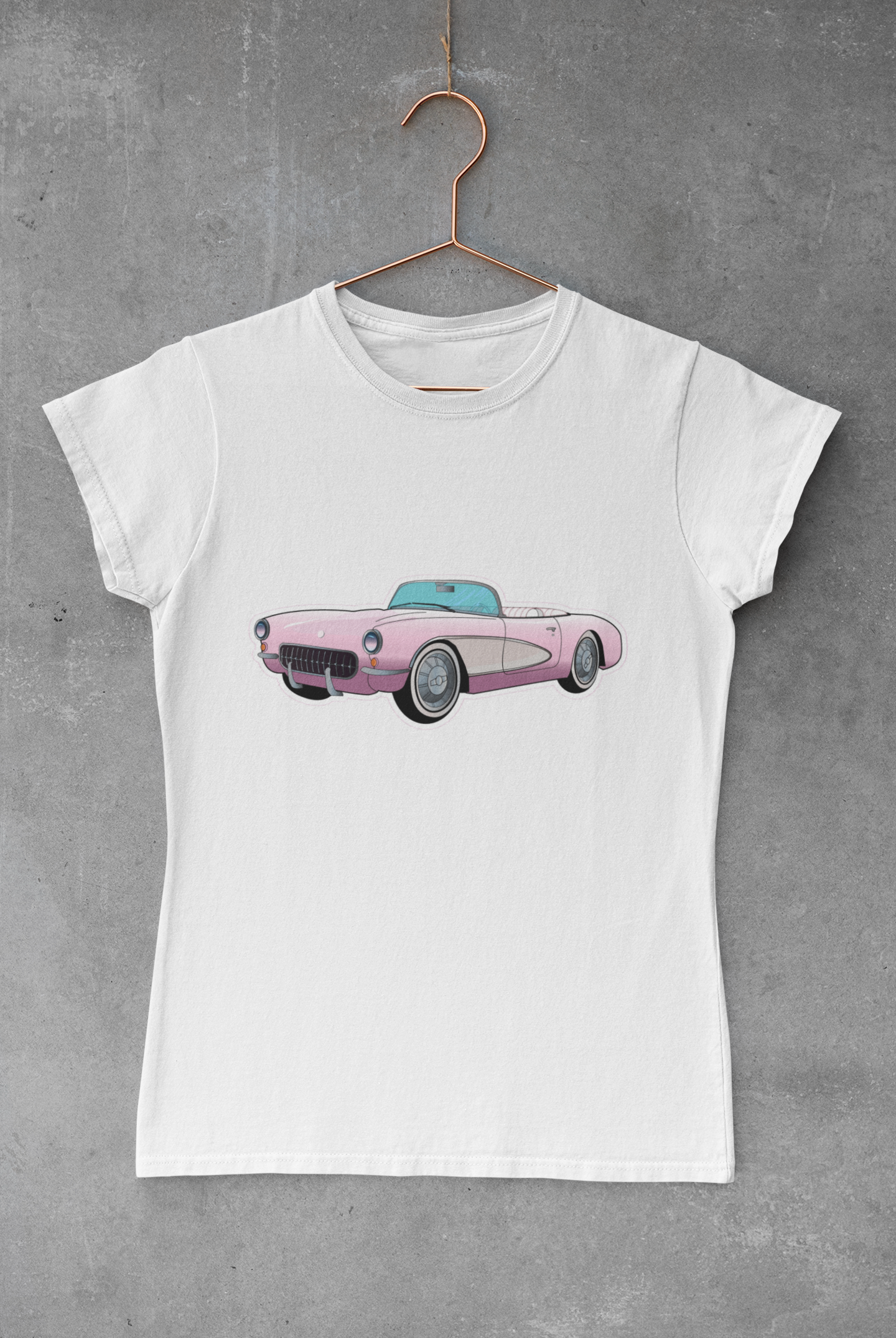 Pink Corvette  - Adult Tee