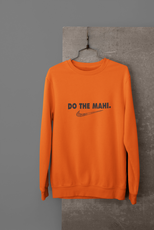Do The Mahi (black large tick)  -  CREWNECK - Orange