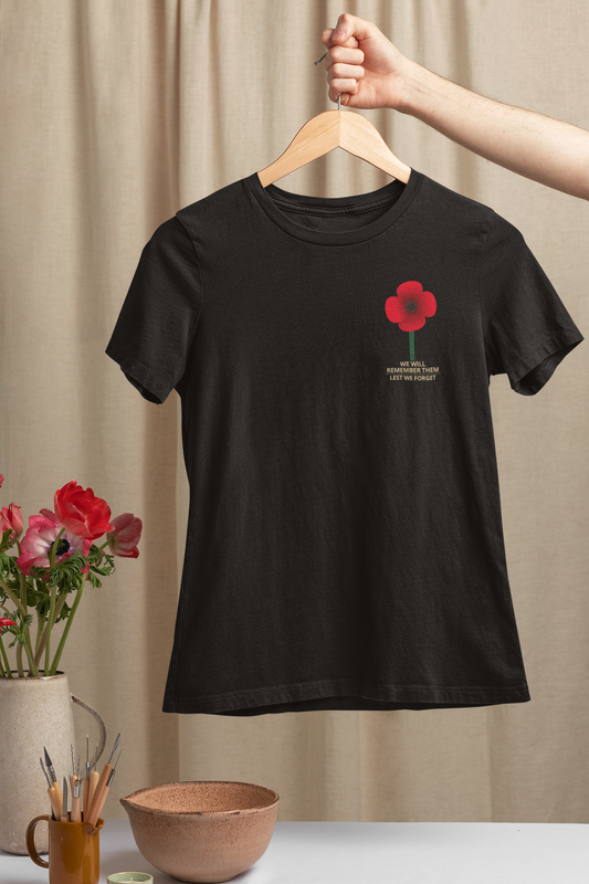 Anzac - BADGE - We Will Remember Them, Lest We Forget  - Adult Tee