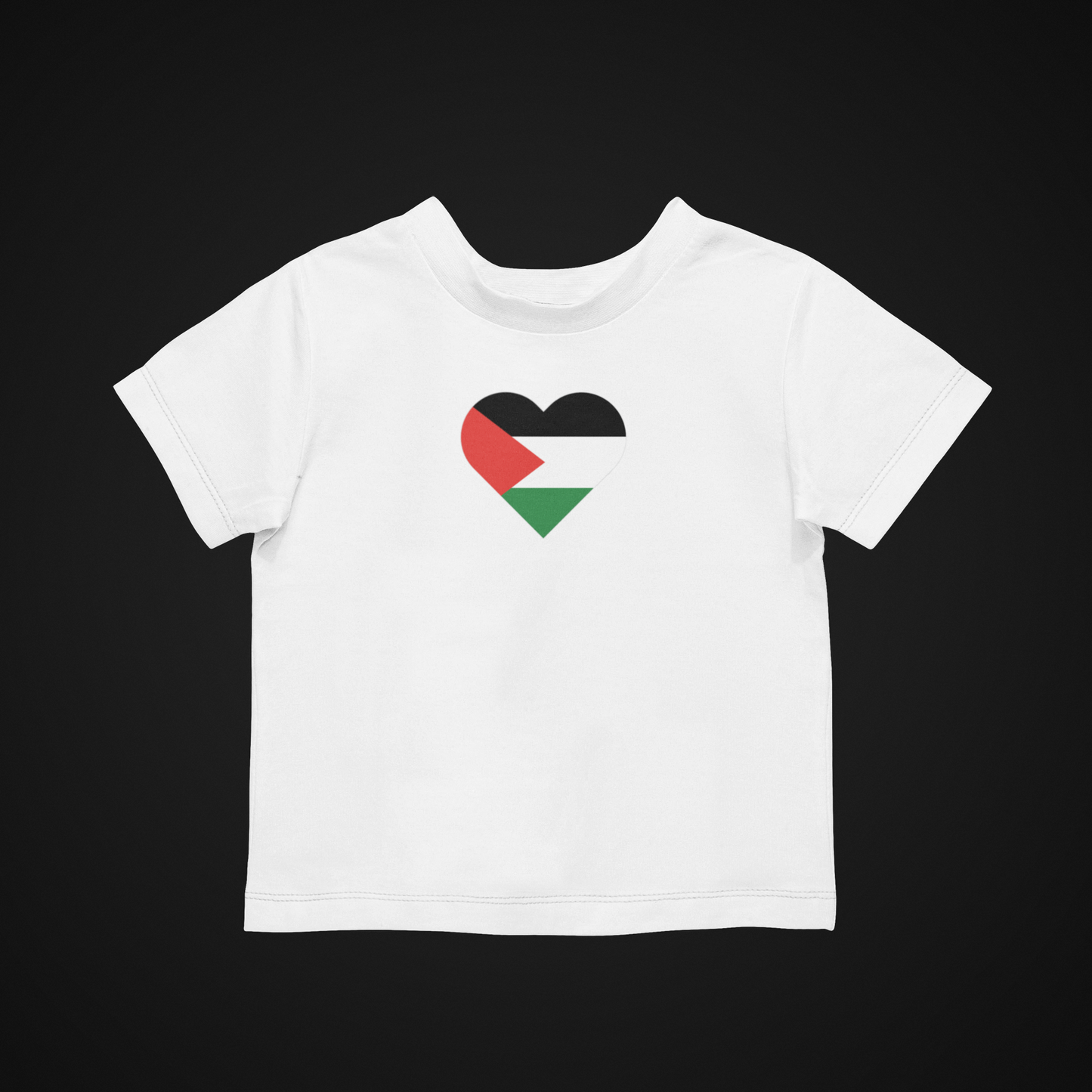 Palestine Flag Heart - Childrens Tee