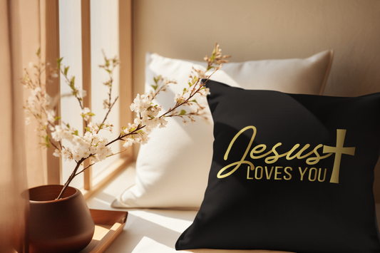 Cushion Cover - Jesus Loves You