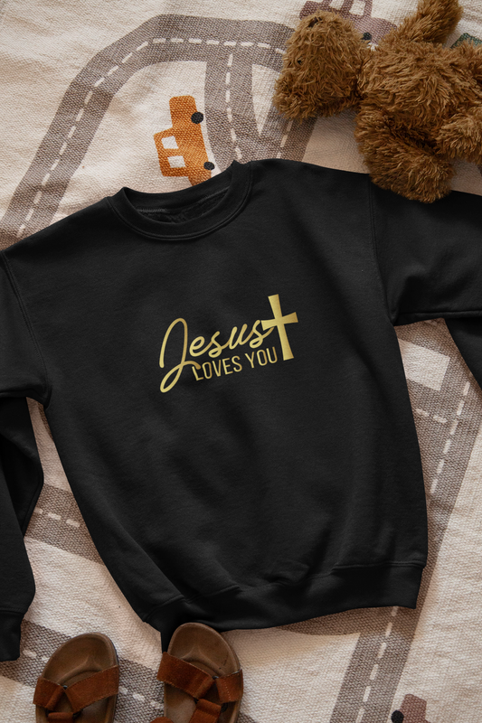 Jesus Loves You - Childrens Crewneck (sweatshirt)