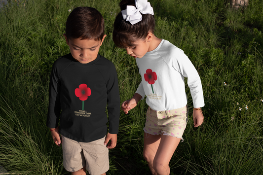 Anzac - We Will Remember Them, Lest We Forget - Kids Long Sleeve Tee