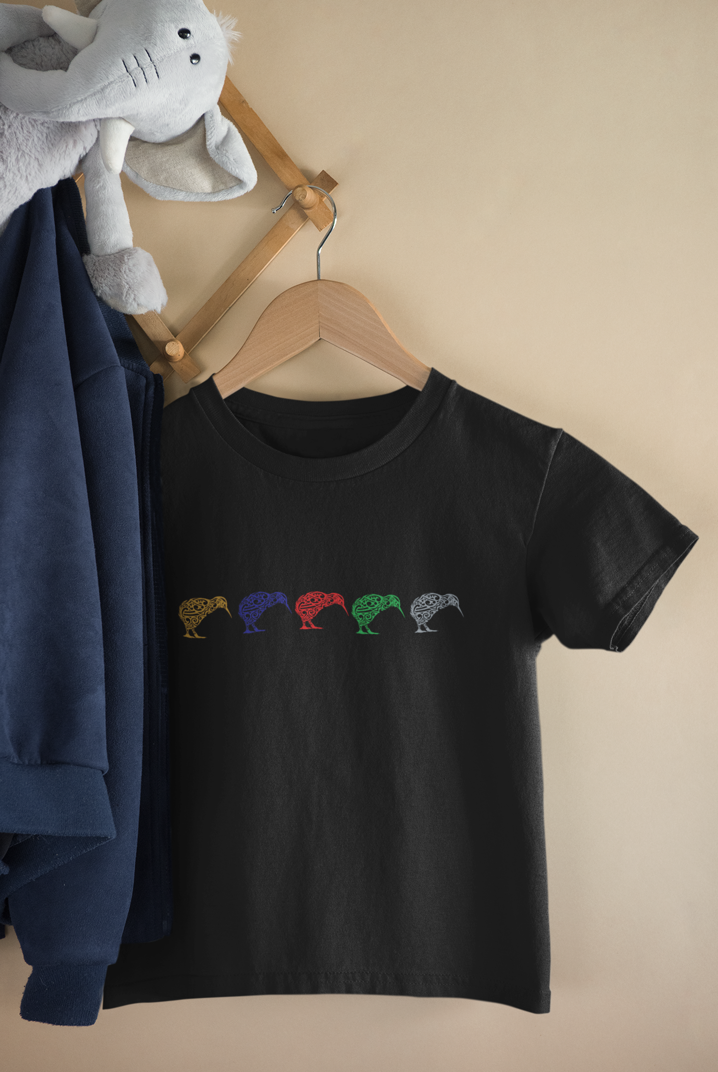 Unique Kiwi Collect - Childrens Tee - New Zealand Map