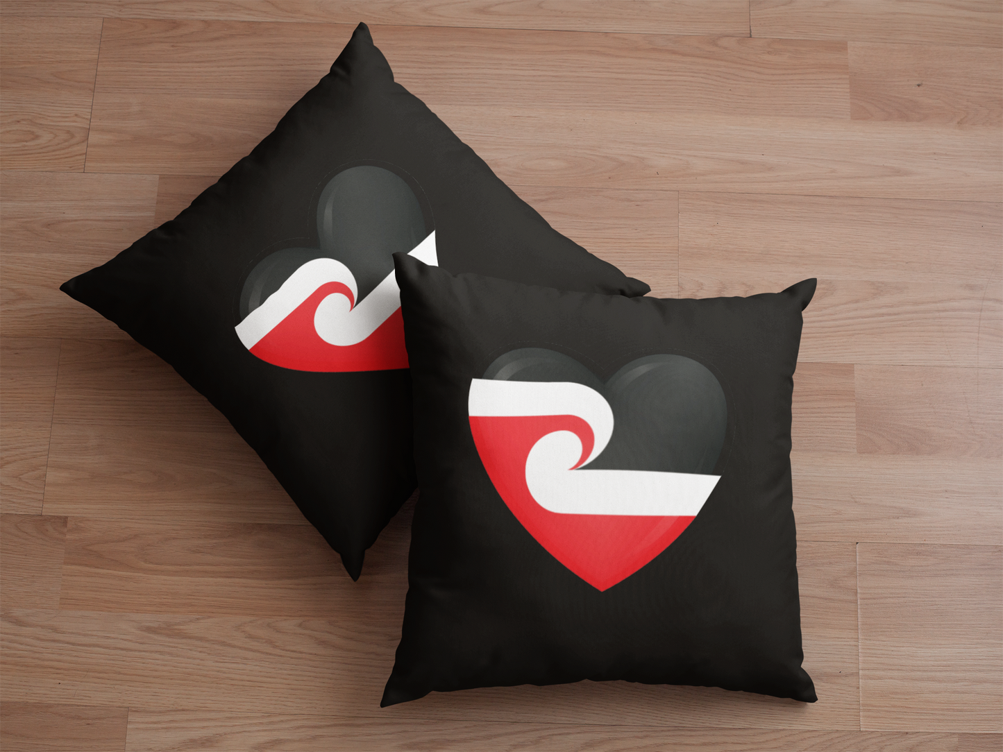 Cushion Cover - The Tino Rangatiratanga flag (national Māori flag) Heart