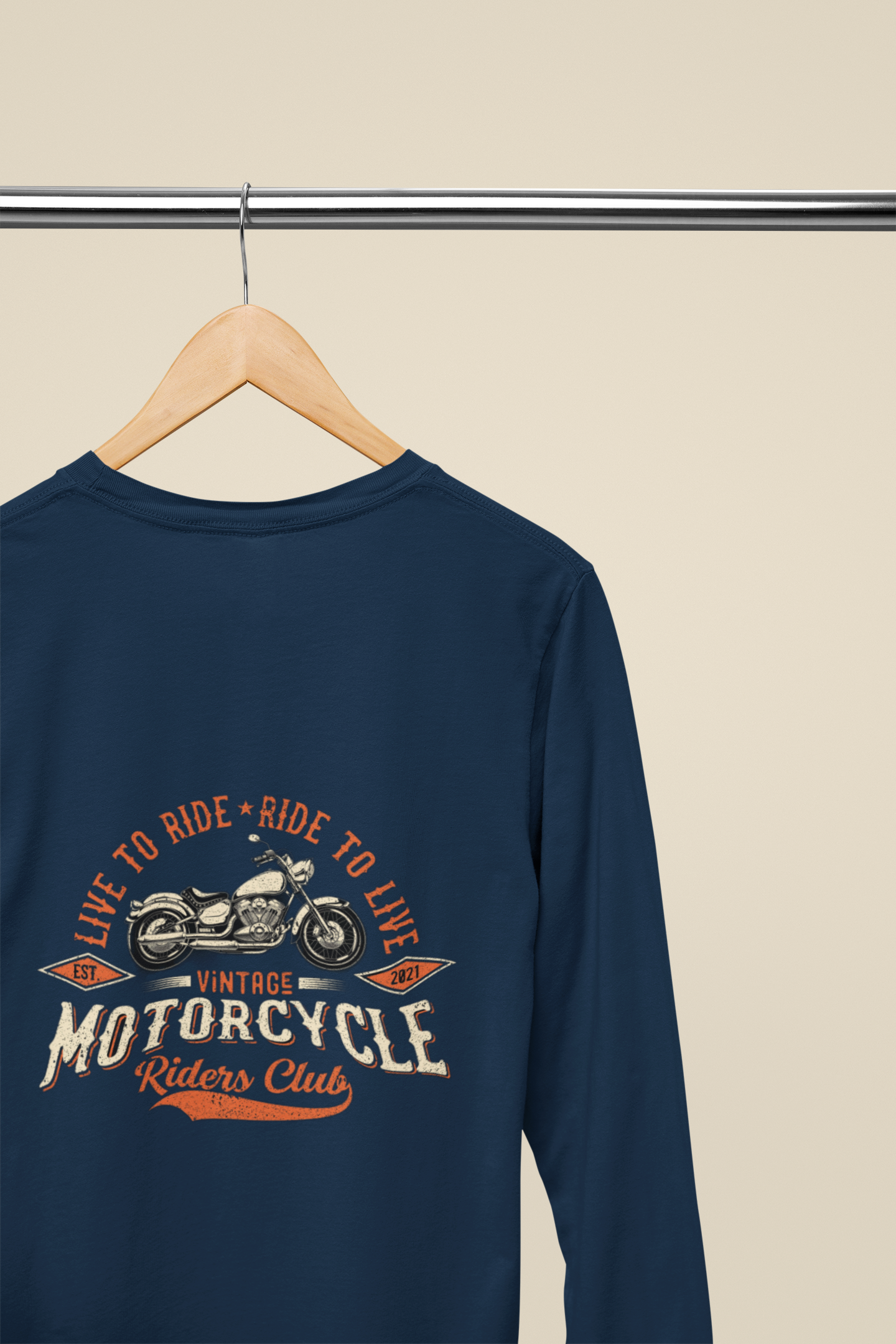 Vintage Motorcycles Riders Club   - Long Sleeve Tee