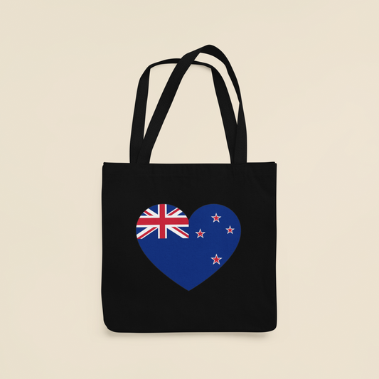 New Zealand Flag Heart - Tote