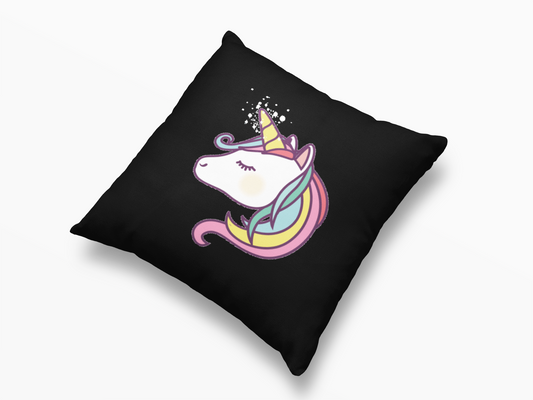 Cushion Cover Princess Unicorn - Black