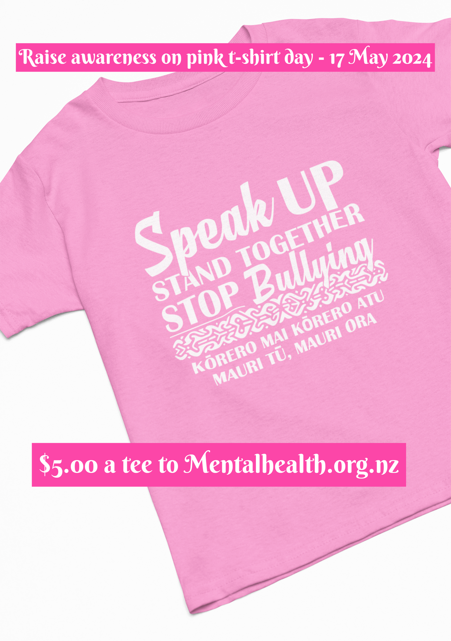 Pink T-Shirt Day - Speak Up, Stand Together, Stop Bullying
