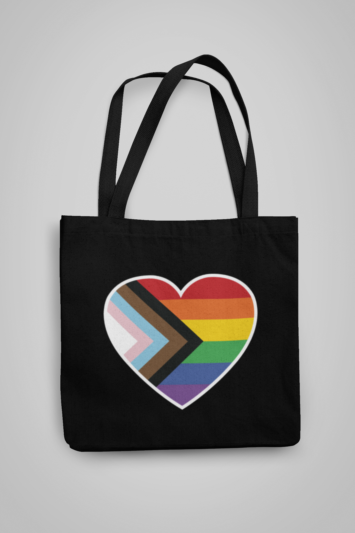 SHOULDER TOTE - Pride Flag Heart