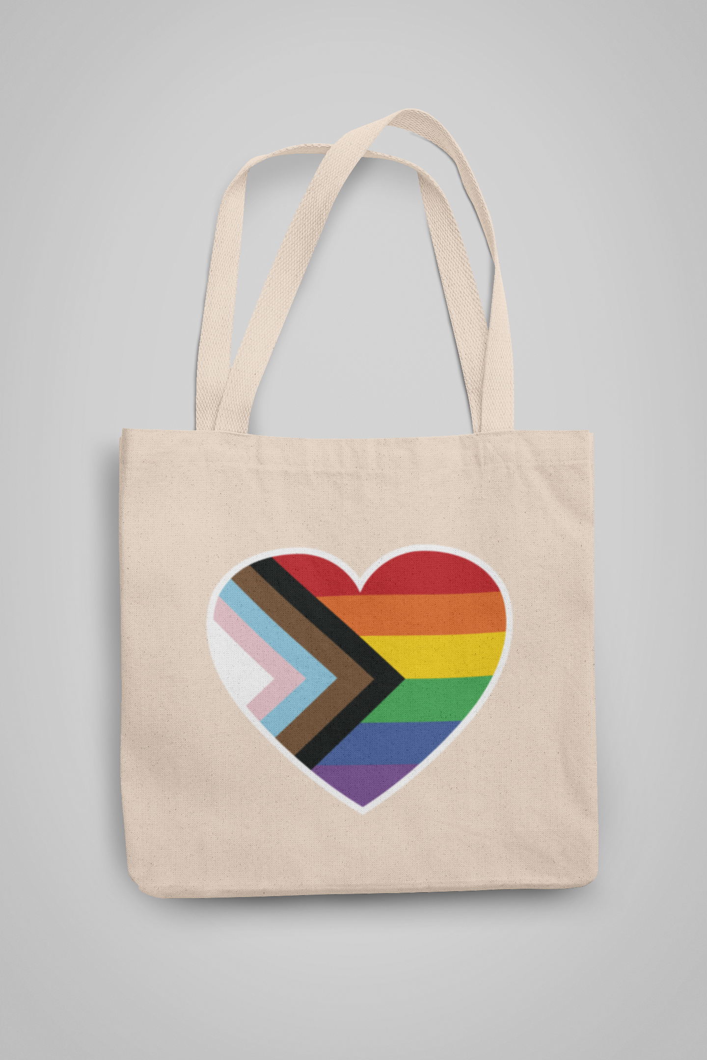 SHOULDER TOTE - Pride Flag Heart