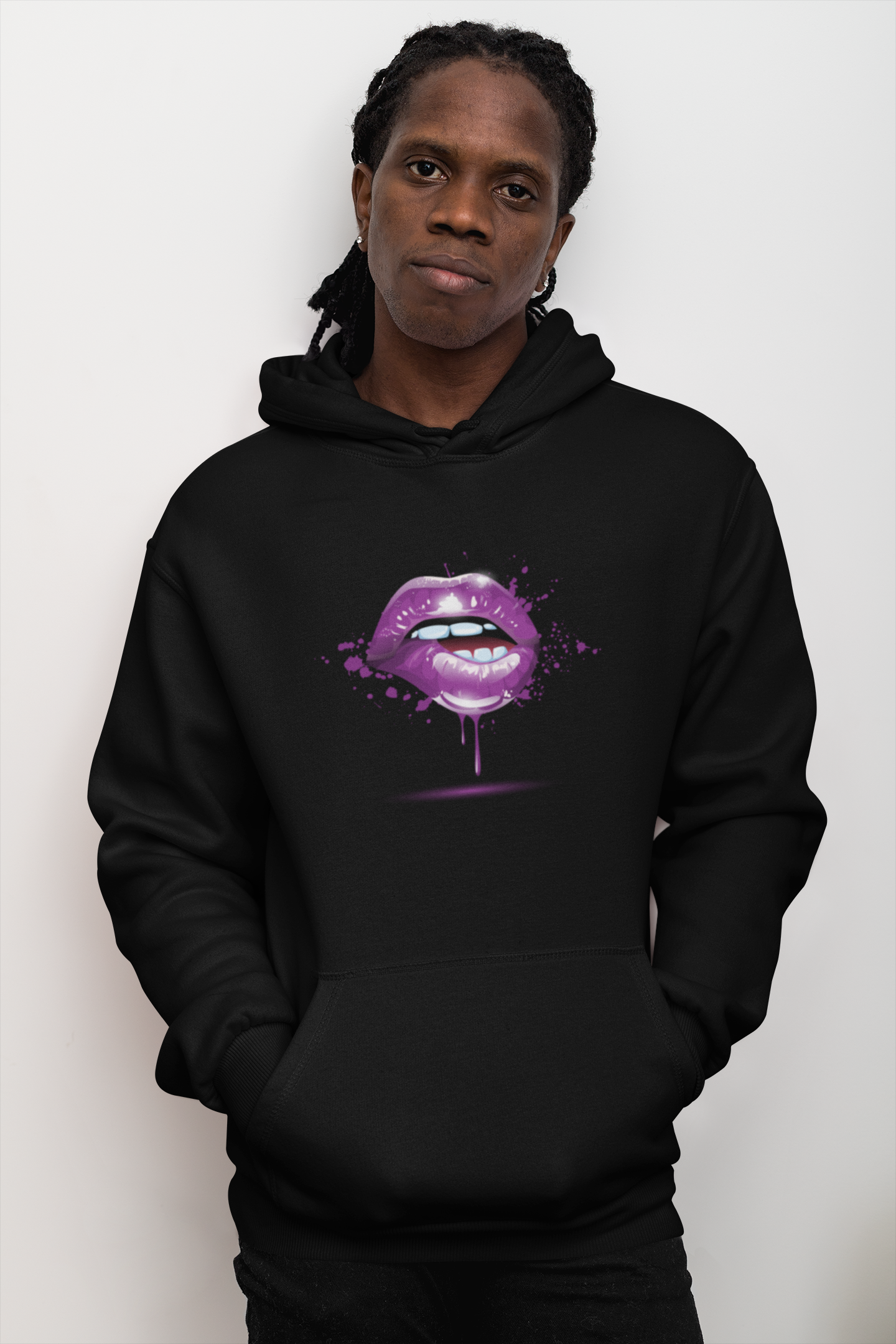Lip Bite Purple  - Hoodie / Sweatshirt
