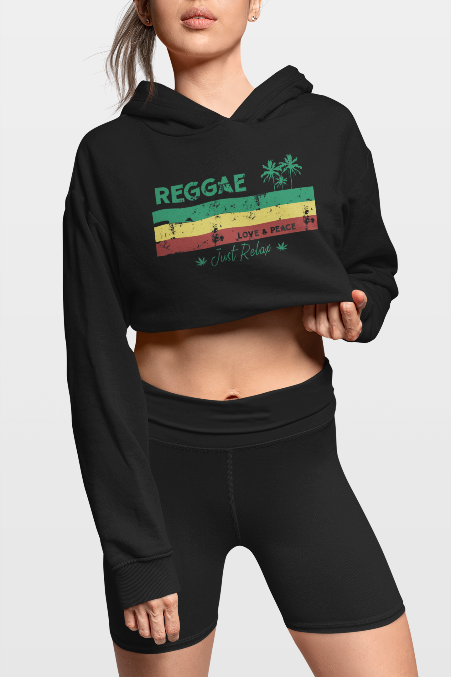 Reggae Love & Peace - Crop Sweat/Hoodie
