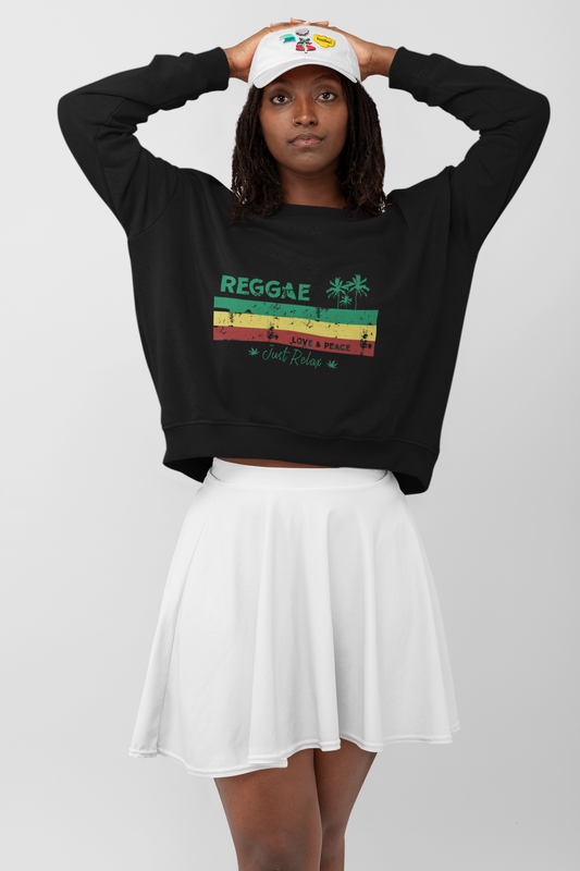 Reggae Love & Peace - Crop Sweat/Hoodie